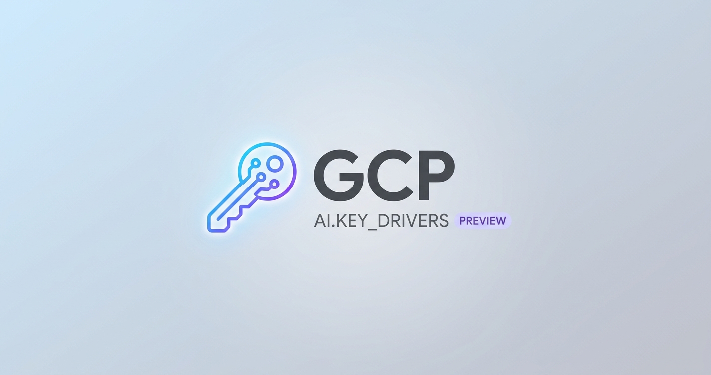 Alerta GCP: AI.KEY_DRIVERS em Preview Suspenso