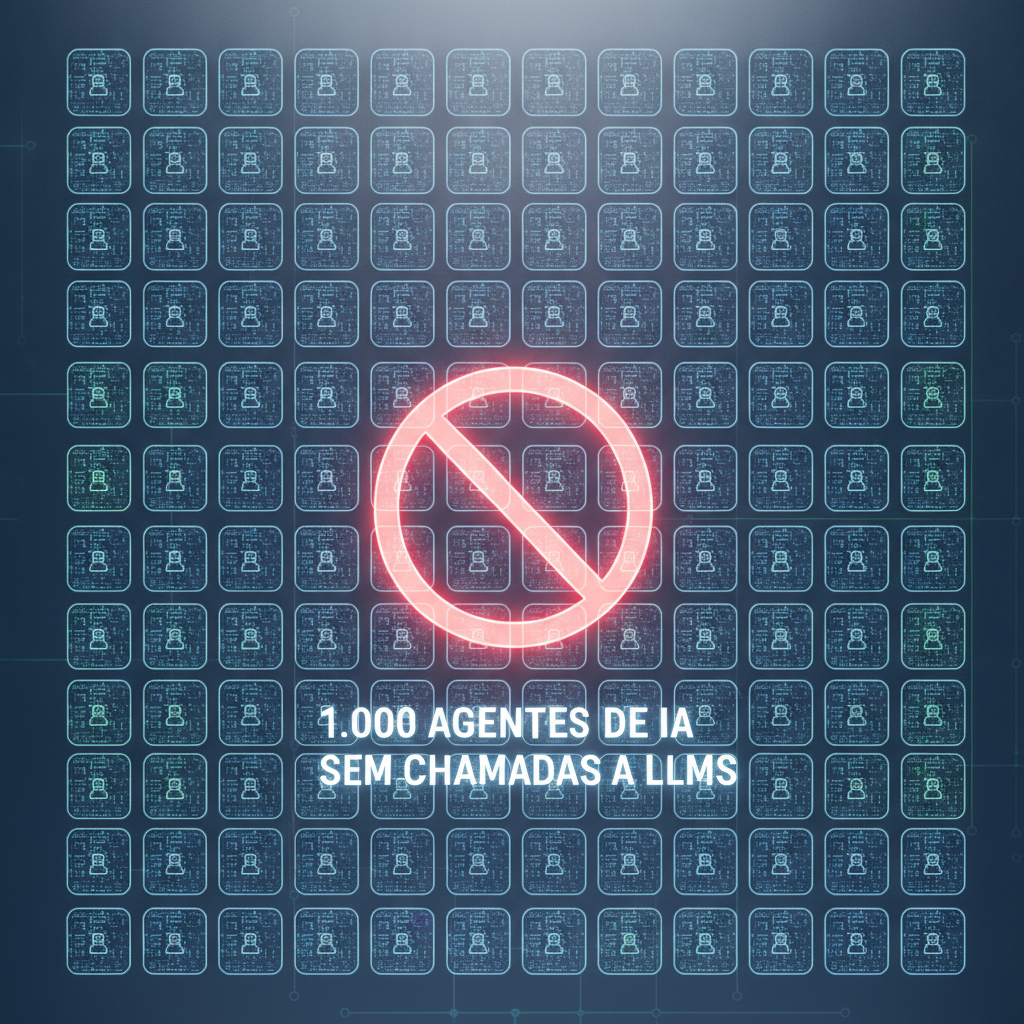 IA com 1000 Agentes, Sem Chamadas a LLMs