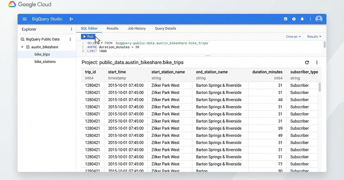 BigQuery Studio: Navegue em Tabelas Amplas com Facilidade